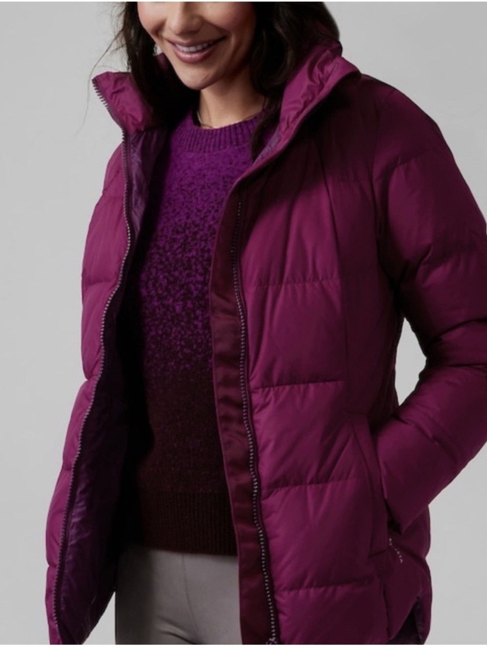 Athleta Downtown Puffer Jacket Sz XL